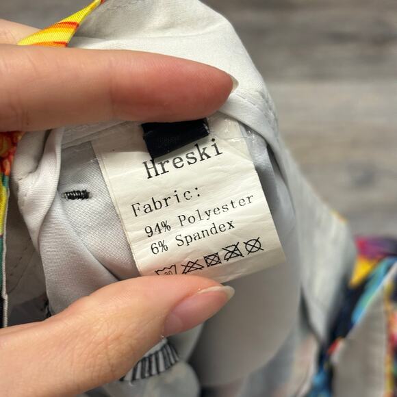 Hreski Multicolor Mens 44 Tropical Fruits AOP 4-Way Stretch Chino Golf‎ Shorts - Picture 3 of 11